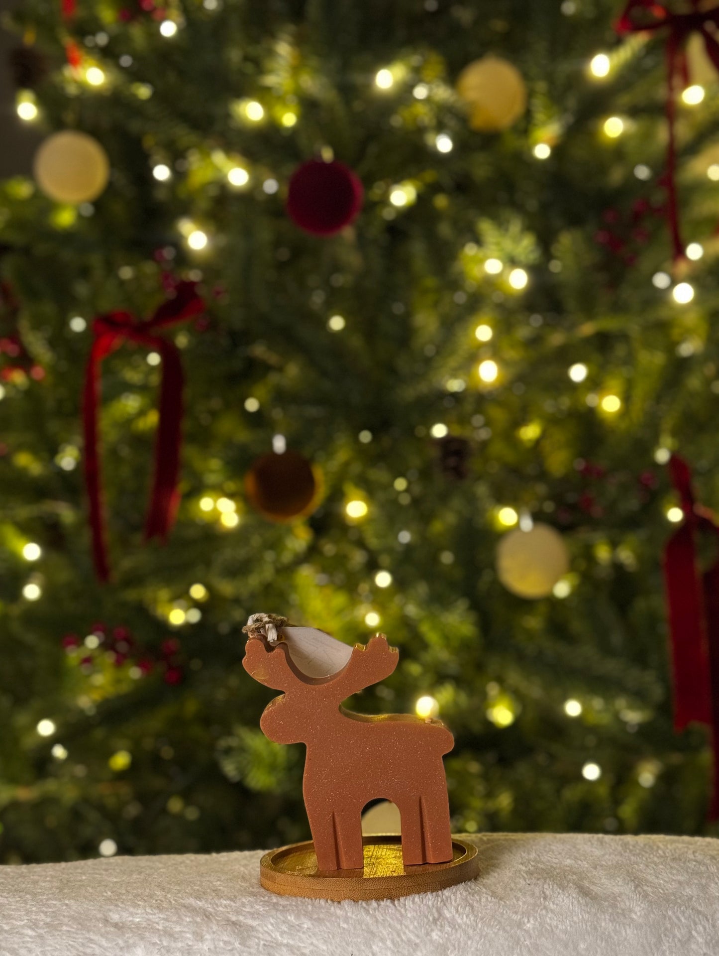 Winter Reindeer Candle.