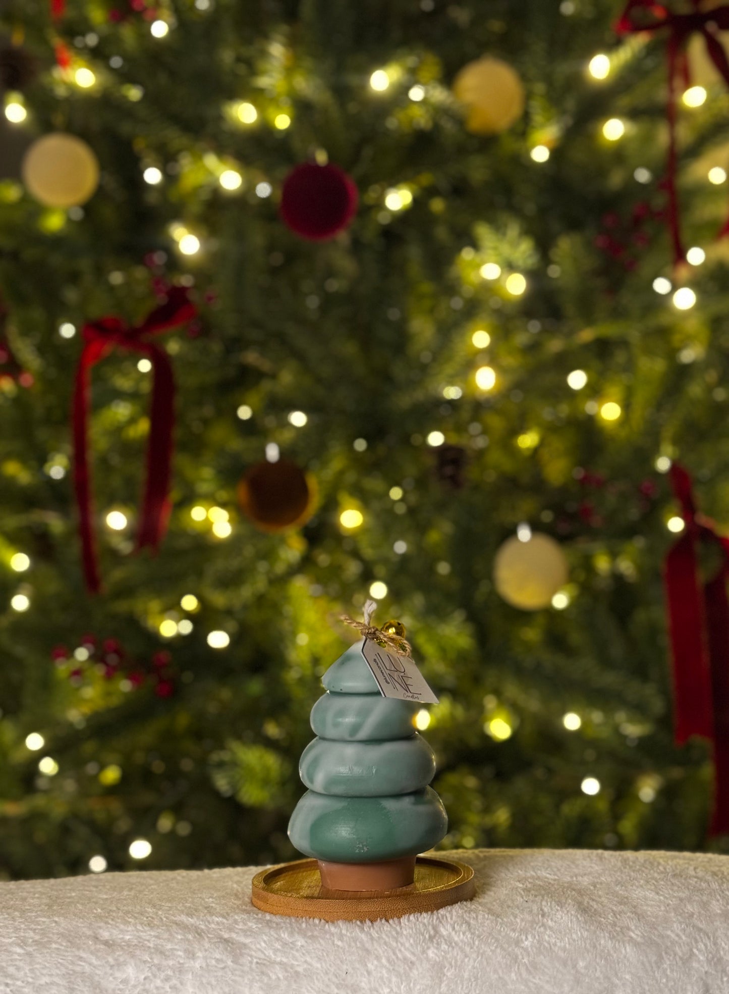 Cotton Christmas Tree Candle.